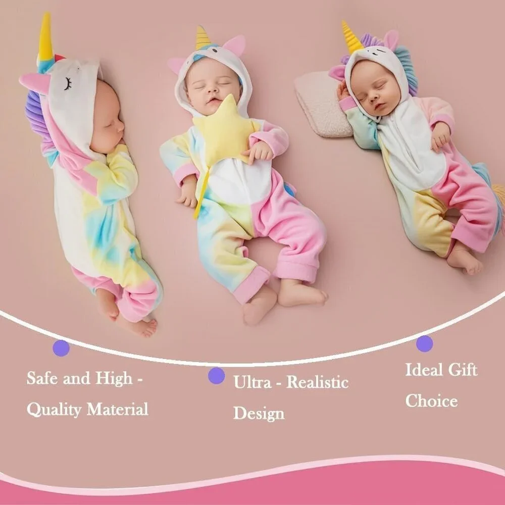🆕18 Inch Realistic Reborn Baby Doll Silicone-Made & Lifelike Newborn Baby Girl